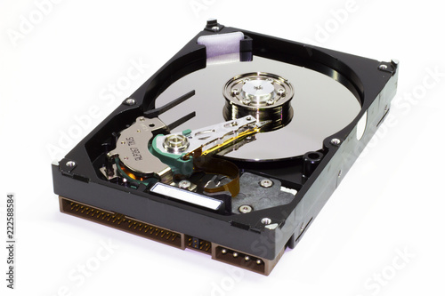 Fotografie, Obraz Hard Drive, Platter Of 3.5 Inch Desktop Computer Hard Drive