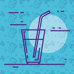 Poster - water cup glass icon