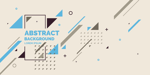Poster - Abstract geometric background with triangles in a flat, minimalistic style.