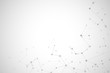 © ABCDESIGN - Molecular structure background and communication. Abstract background with molecule DNA and neural network. Medical, science and digital technology concept with connected lines and dots.
