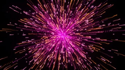 Fototapete - Particle Explode Sphere Dot Line Center Splatter Tunnel Flowing Motion For Screensaver, Infographic Background	