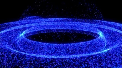 Fototapete - Spin Flow Blue Circle Landscape Background	