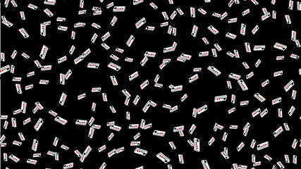 Poster - Texture seamless pattern from an old vintage retro hipster antique joystick controller for video games on a background of the 70s, 80s, 90s. The background. Vector illustration