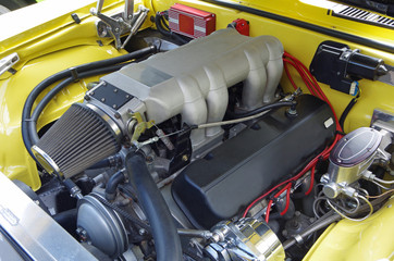 American classic car hot rod engine 