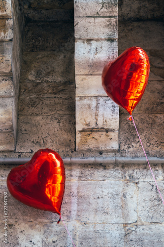 Fotografie, Obraz Heart shaped colorful decorative objects