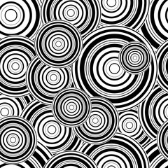 Poster - Geometric seamless pattern with circles. Abstract vector texture.
