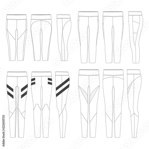 Vector template for Womens Leggings Stock Vector Adobe Stock