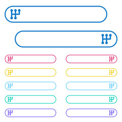 Canvas Print - Manual shift icons in rounded color menu buttons