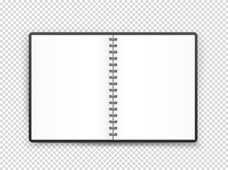 Leinwandbilder - Opened book page illustration. Vector object isolated on transparent background