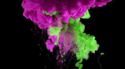 Wall Mural - acrylic colors in water. ink blot.