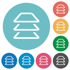 Poster - Multiple layers flat round icons