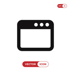 Fototapete - Browser icon isolated on white background. Modern, simple symbol in trendy design style for website, mobile, app, graphic, logo, UI. Flat vector element illustration. EPS10.