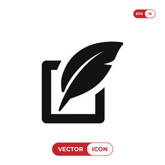 Fototapete - Edit icon isolated on white background. Modern, simple symbol in trendy design style for website, mobile, app, graphic, logo, UI. Flat vector element illustration. EPS10.