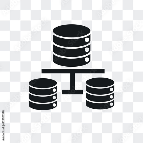 database icon isolated on transparent background modern and database icon