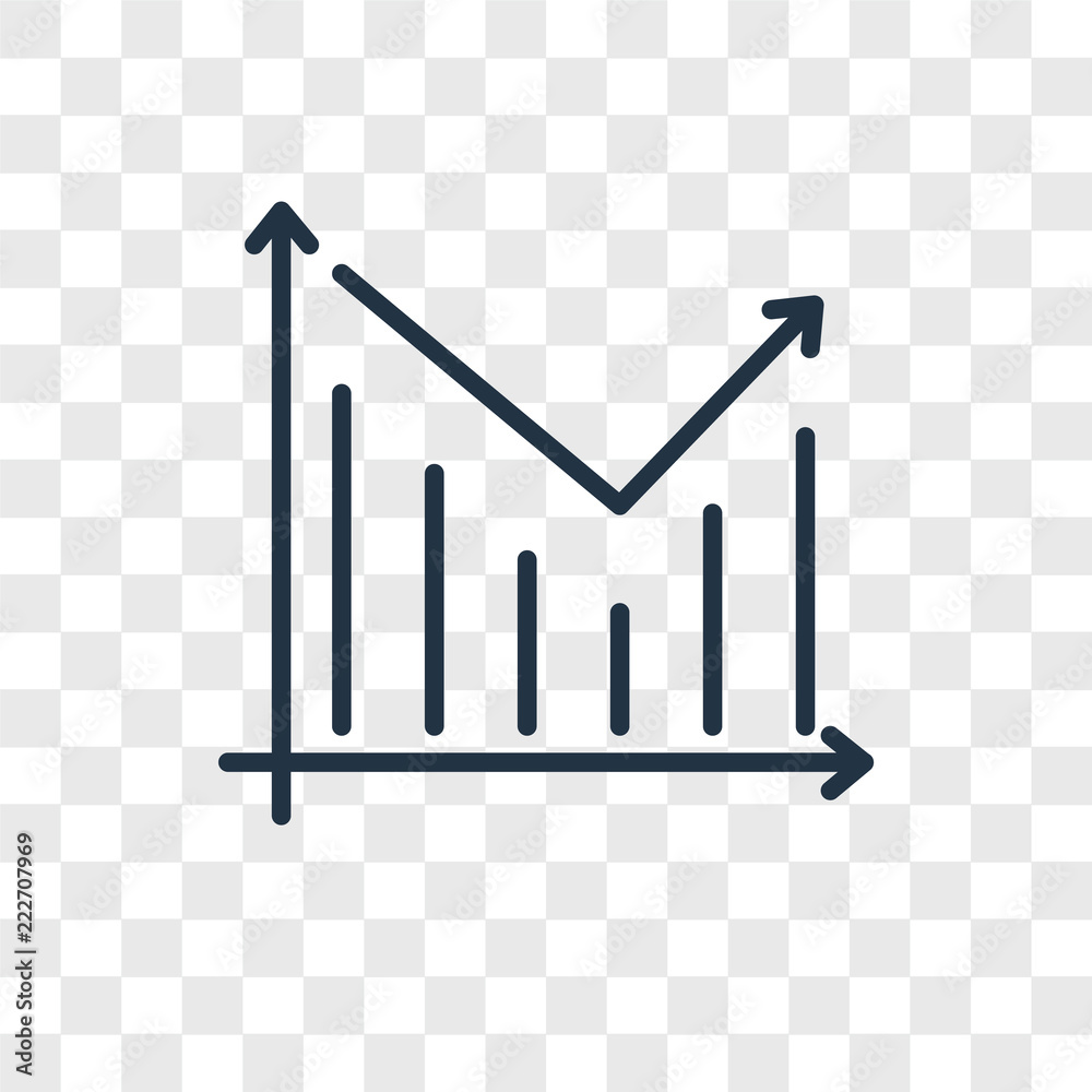 Stats Icon Transparency statistics icons isolated on transparent background. Modern and ...