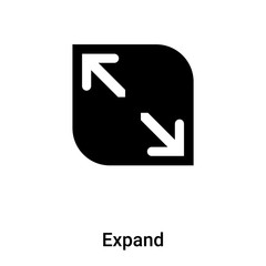 Poster - Expand icon vector isolated on white background, logo concept of Expand sign on transparent background, black filled symbol