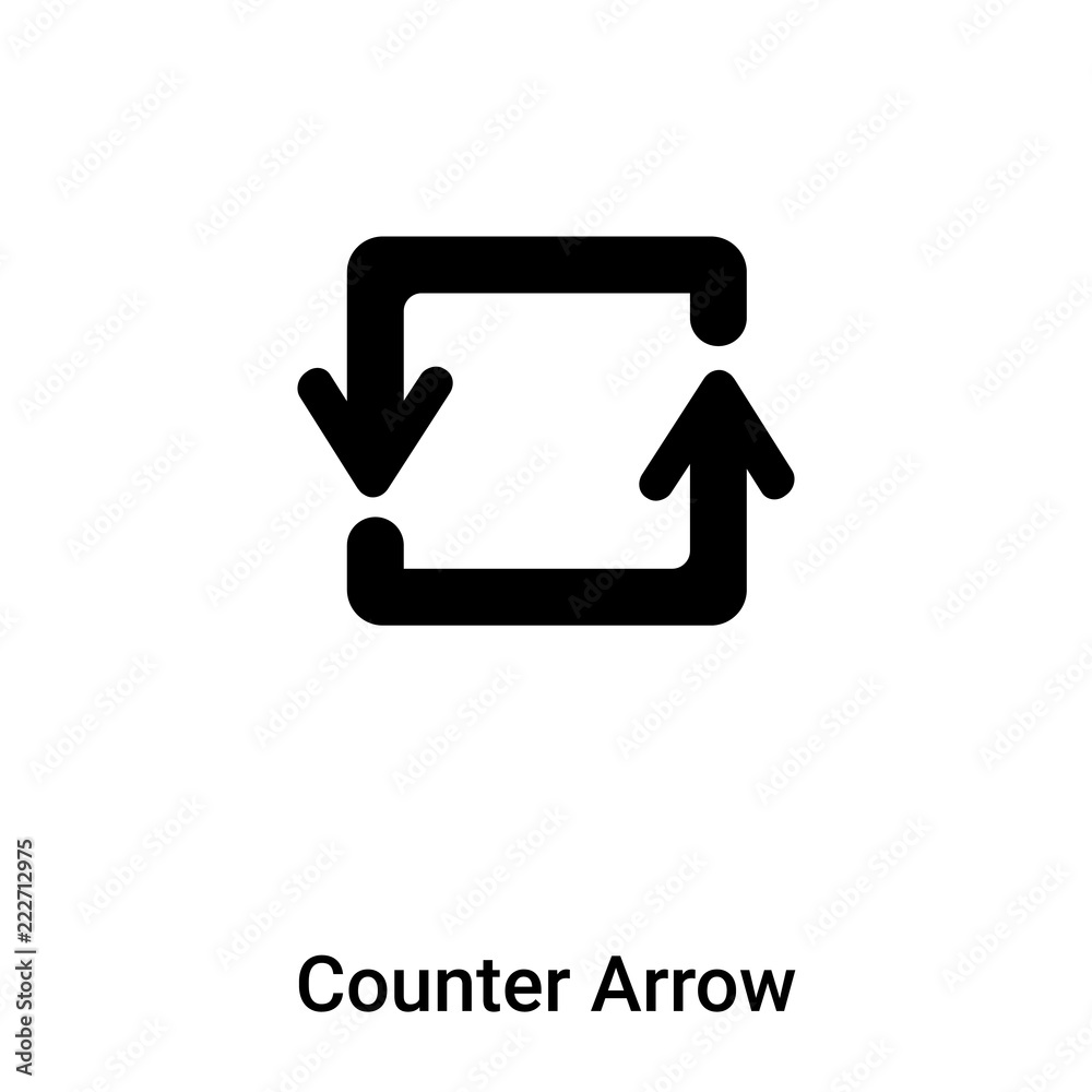 Counter Arrow icon vector isolated on white background, logo concept of ...