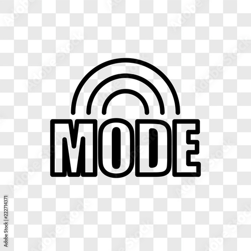 Fotografia  Mode vector icon isolated on transparent background, Mode logo design