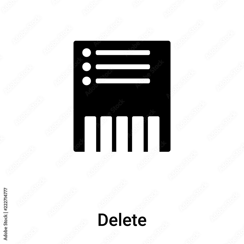 Delete icon vector isolated on white background, logo concept of Delete ...