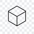 cube icon isolated on transparent background. Modern and editable cube icon. Simple icons vector illustration.