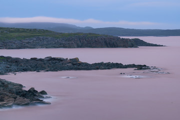 Fototapete - St. Anthony harbour at twilight in Newfoundland