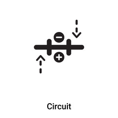 Poster - Circuit icon vector isolated on white background, logo concept of Circuit sign on transparent background, black filled symbol