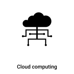 Poster - cloud computing icon vector isolated on white background, logo concept of cloud computing sign on tr