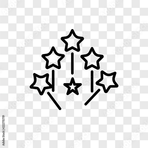 Fotografie, Obraz magic wand icons isolated on transparent background