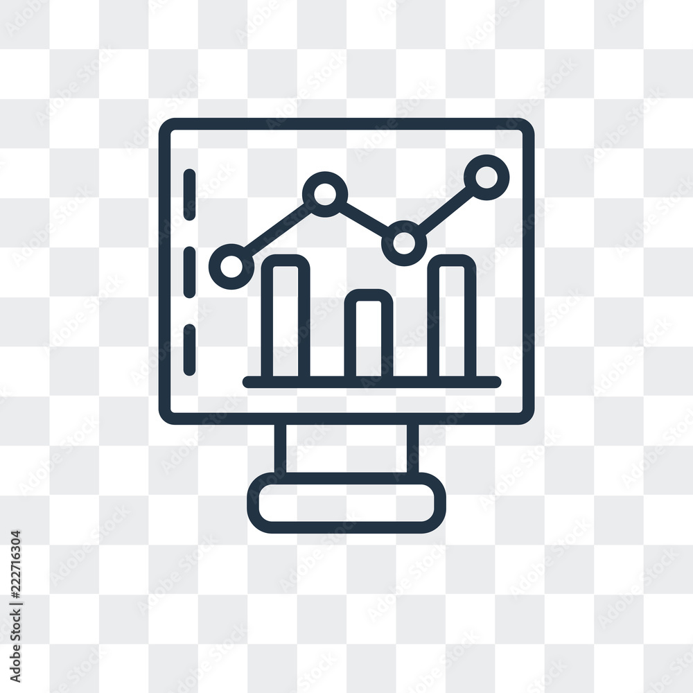 Stat Base Icon stats icon isolated on transparent background. Modern and editable ...