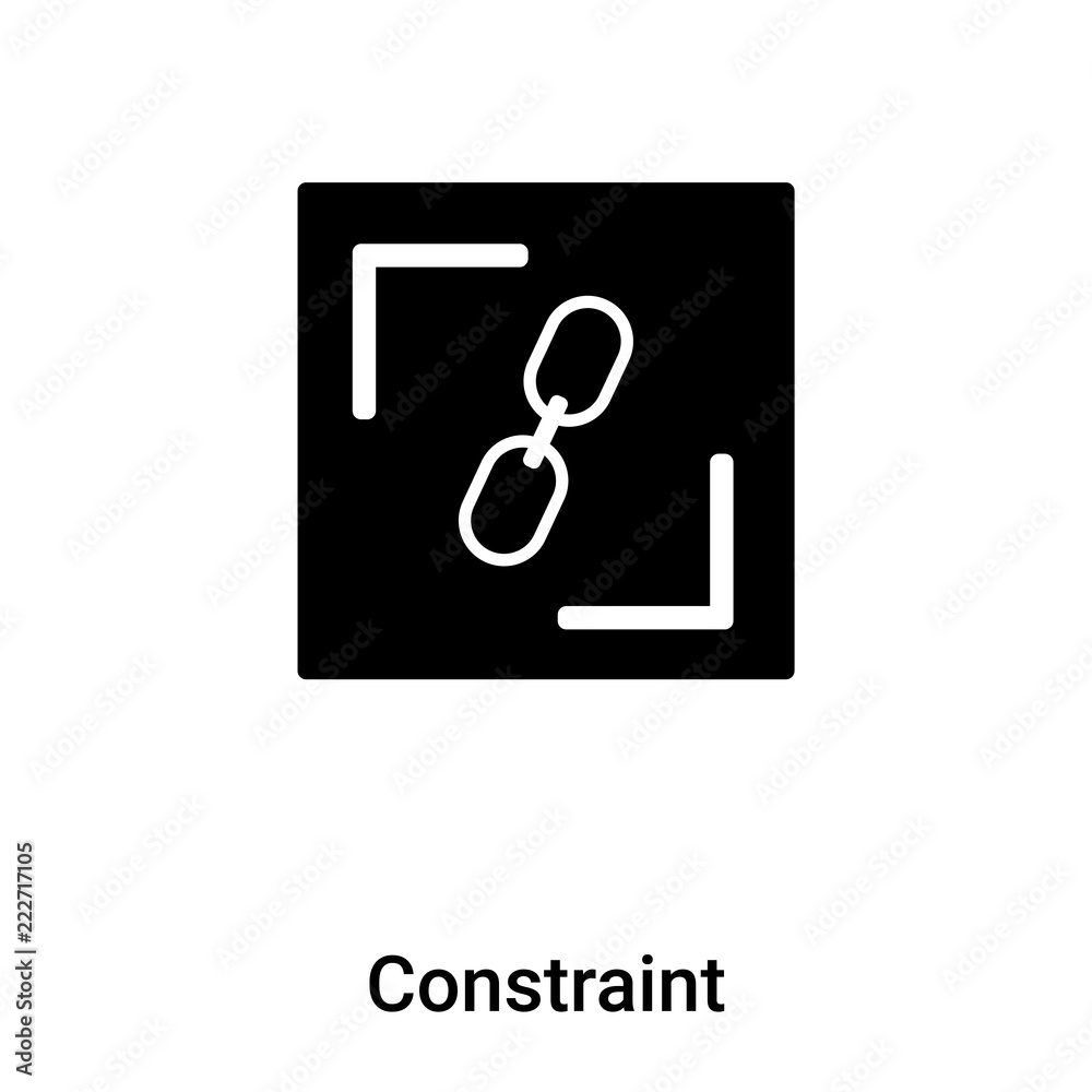 Constrained Sign Constraint icon vector isolated on white background, logo concept of ...