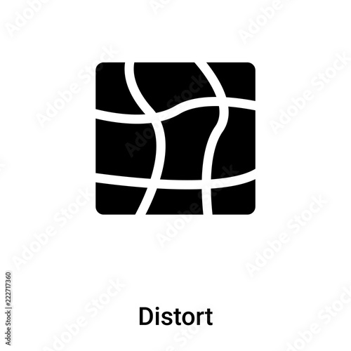 Fotografie, Obraz Distort icon vector isolated on white background, logo concept of Distort sign o