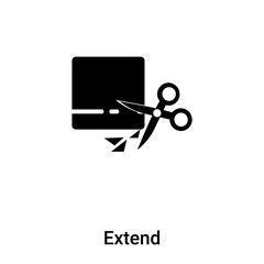 Poster - Extend icon vector isolated on white background, logo concept of Extend sign on transparent background, black filled symbol