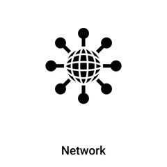 Poster - Network icon vector isolated on white background, logo concept of Network sign on transparent background, black filled symbol
