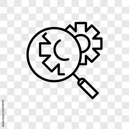 Foto investigate icons isolated on transparent background