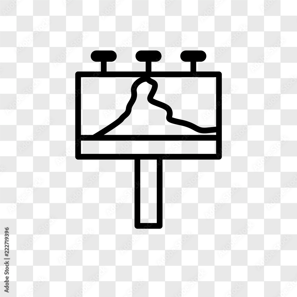 billboard icons isolated on transparent background. Modern and editable billboard icon. Simple icon vector illustration.