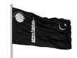 Liwa E Ahmadiyya Flag On Flagpole, Isolated On White Background, 3D Rendering
