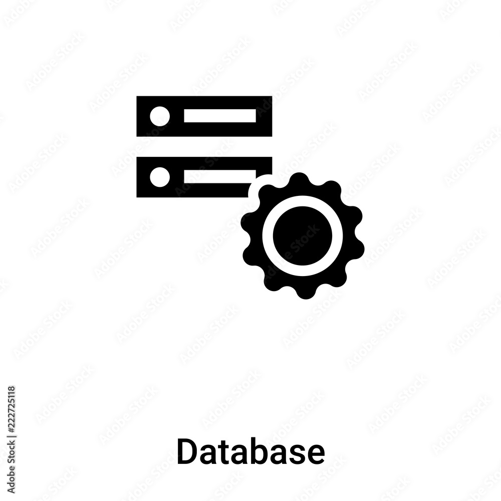 Database icon vector isolated on white background, logo concept of ...