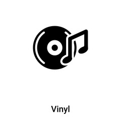 Poster - Vinyl icon vector isolated on white background, logo concept of Vinyl sign on transparent background, black filled symbol