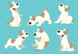 © bazzier - jack russel terrier dog cartoon set