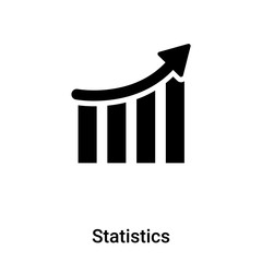Poster - Statistics icon vector isolated on white background, logo concept of Statistics sign on transparent background, black filled symbol