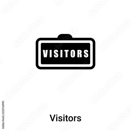 Fotografie, Obraz Visitors icon vector isolated on white background, logo concept of Visitors sign