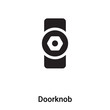© TOPVECTORSTOCK - Doorknob Sign icon vector isolated on white background, logo concept of Doorknob Sign sign on transparent background, black filled symbol