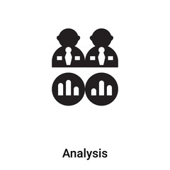 Poster - Analysis icon vector isolated on white background, logo concept of Analysis sign on transparent background, black filled symbol