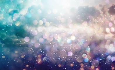 Wall Mural - beautiful abstract shiny light and cludscape background