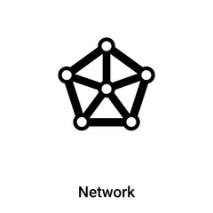 Poster - Network icon vector isolated on white background, logo concept of Network sign on transparent background, black filled symbol