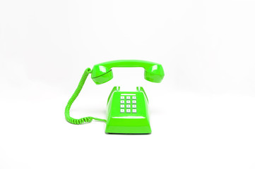 Wall Mural - Green classic telephone