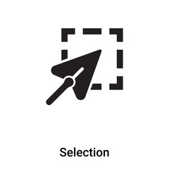 Poster - Selection icon vector isolated on white background, logo concept of Selection sign on transparent background, black filled symbol