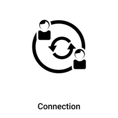 Poster - Connection icon vector isolated on white background, logo concept of Connection sign on transparent background, black filled symbol