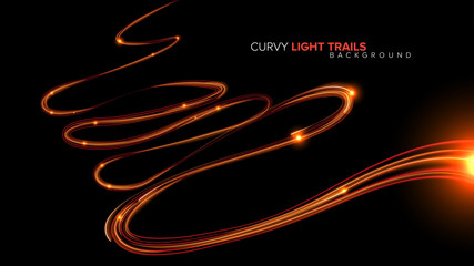 Poster - abstract light trails and flames