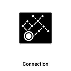Poster - Connection icon  vector isolated on white background, logo concept of Connection  sign on transparent background, black filled symbol